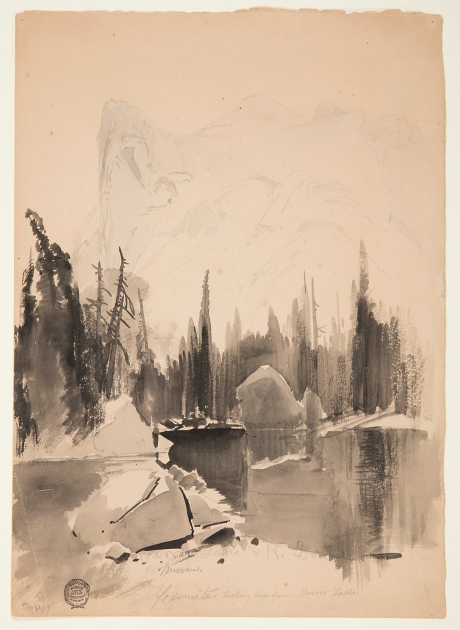 Mirror Lake, Yosemite od Thomas Moran