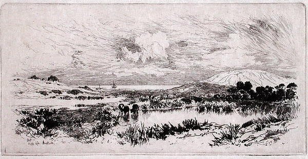Montauk Ponds, Long Island od Thomas Moran