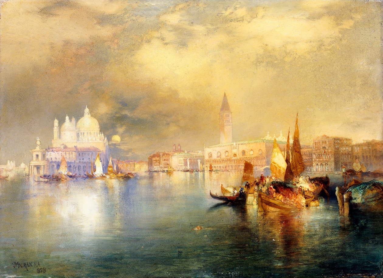Měsíční svit v Benátkách, od Thomas Moran