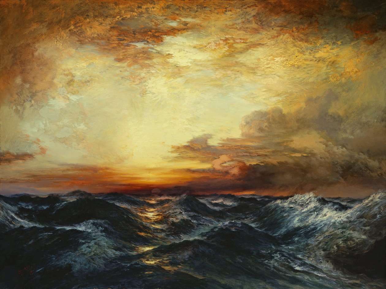 Západ slunce v Tichomoří, 1907 od Thomas Moran