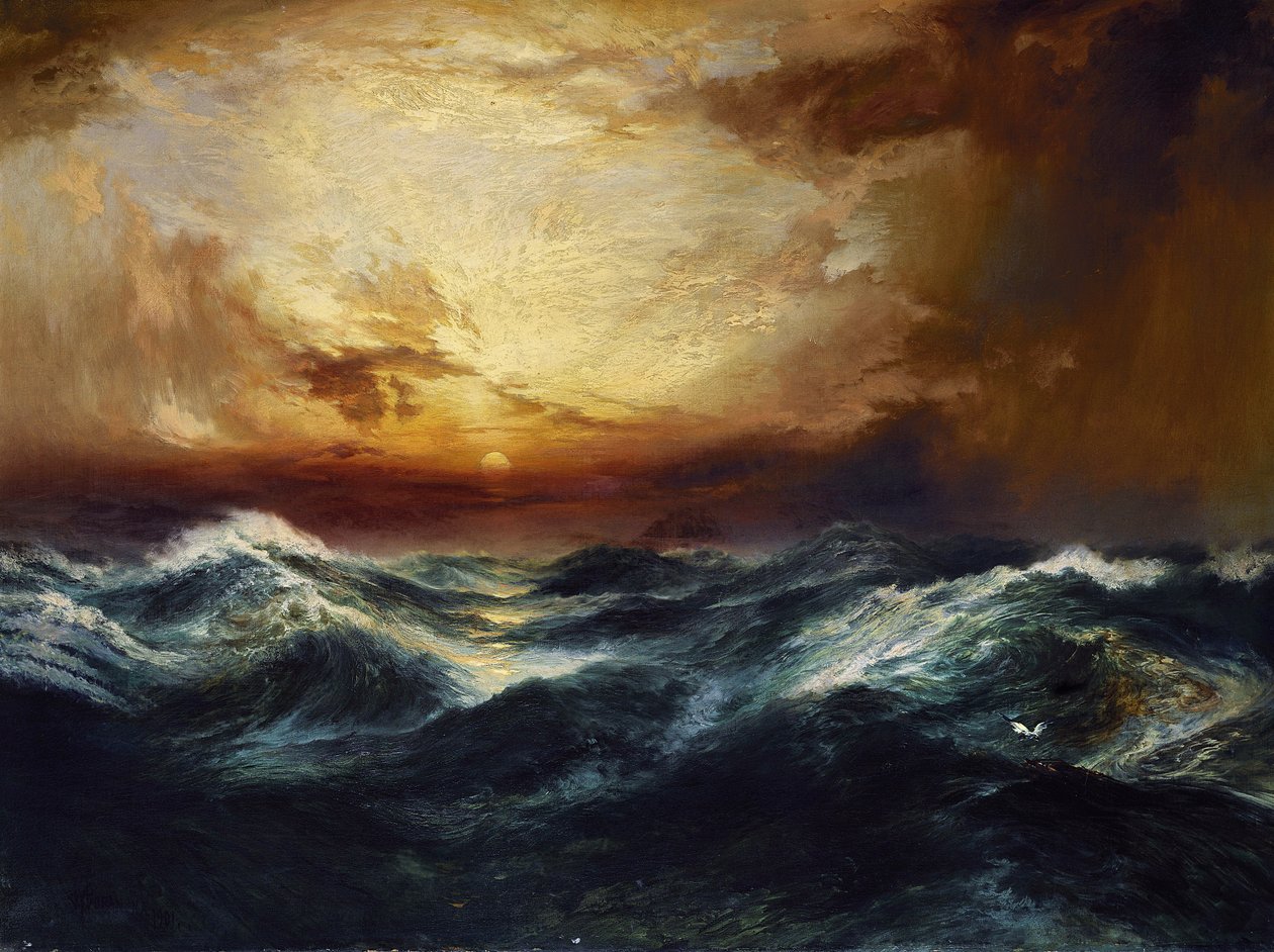 Západ slunce po bouři, 1901 od Thomas Moran