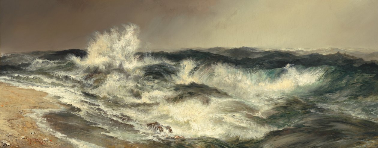 The Much Resounding Sea, 1884. od Thomas Moran