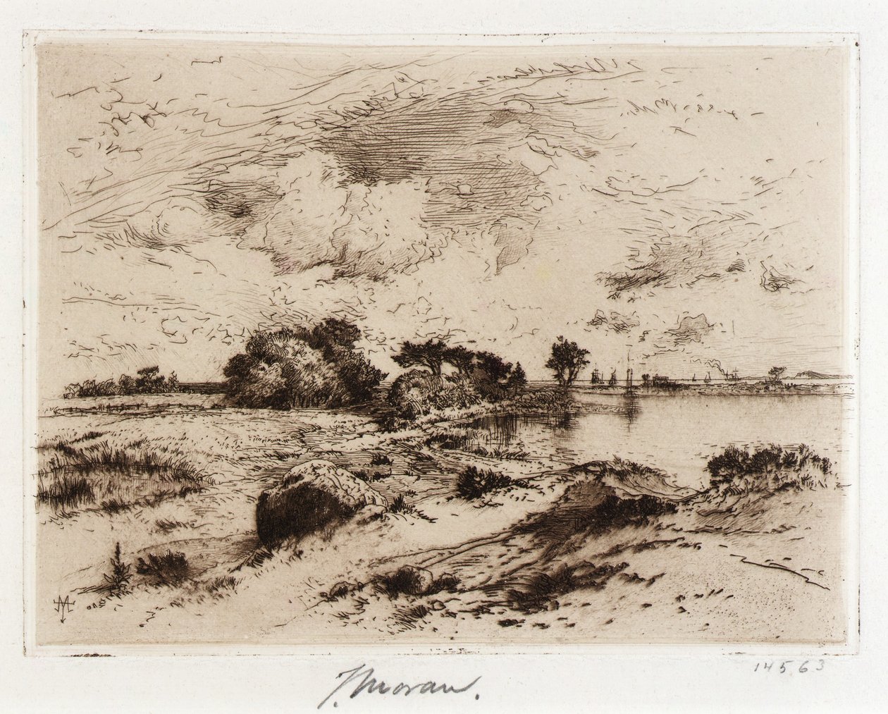Three Mile Harbor Easthampton, L.I. od Thomas Moran