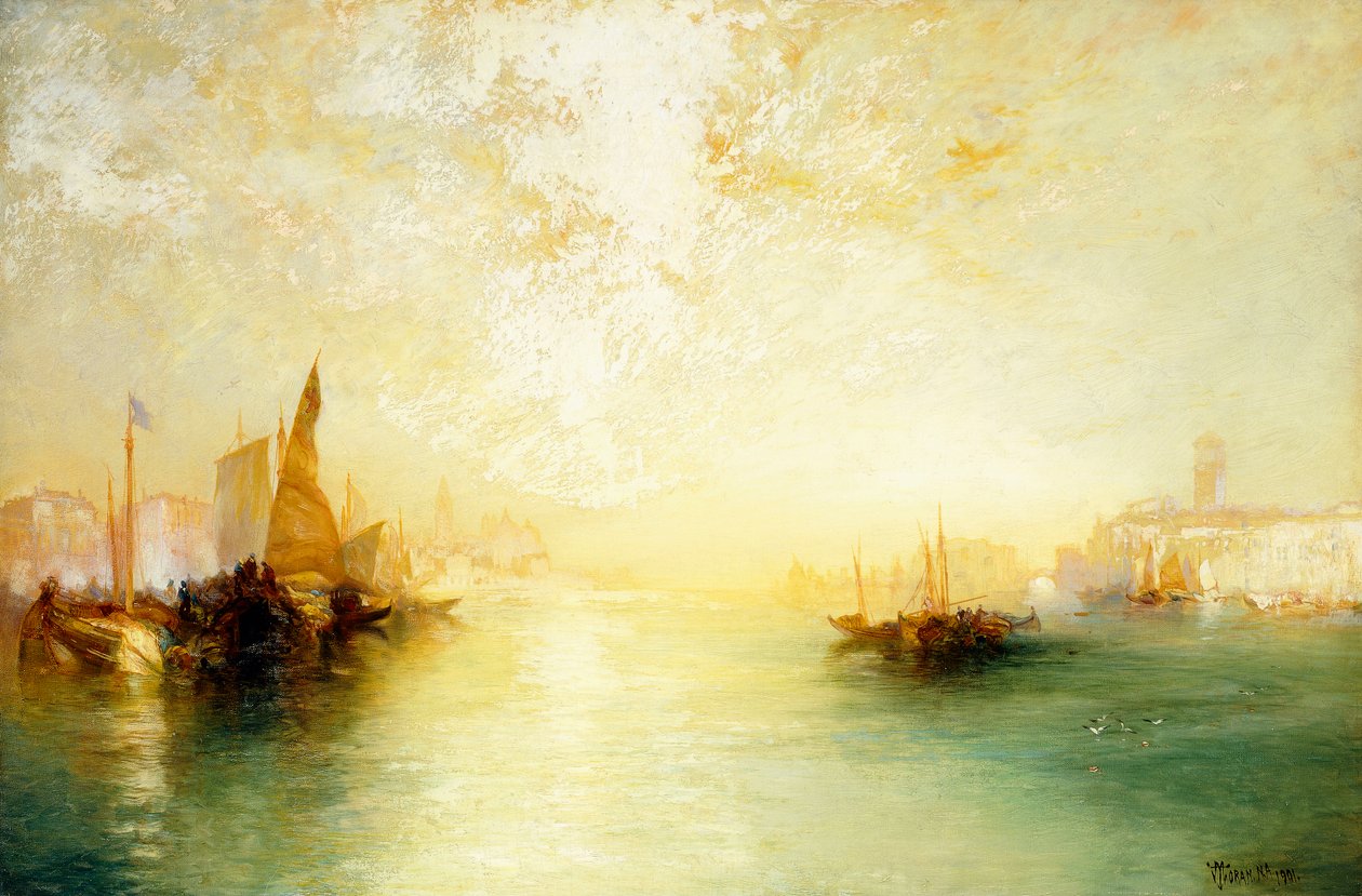 Benátky, 1909 od Thomas Moran