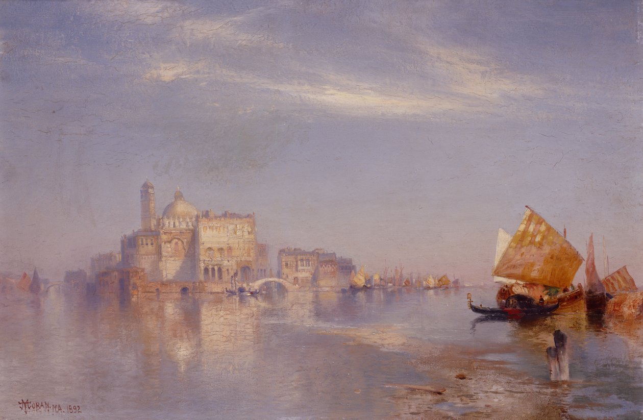 Pohled na Benátky od Thomas Moran