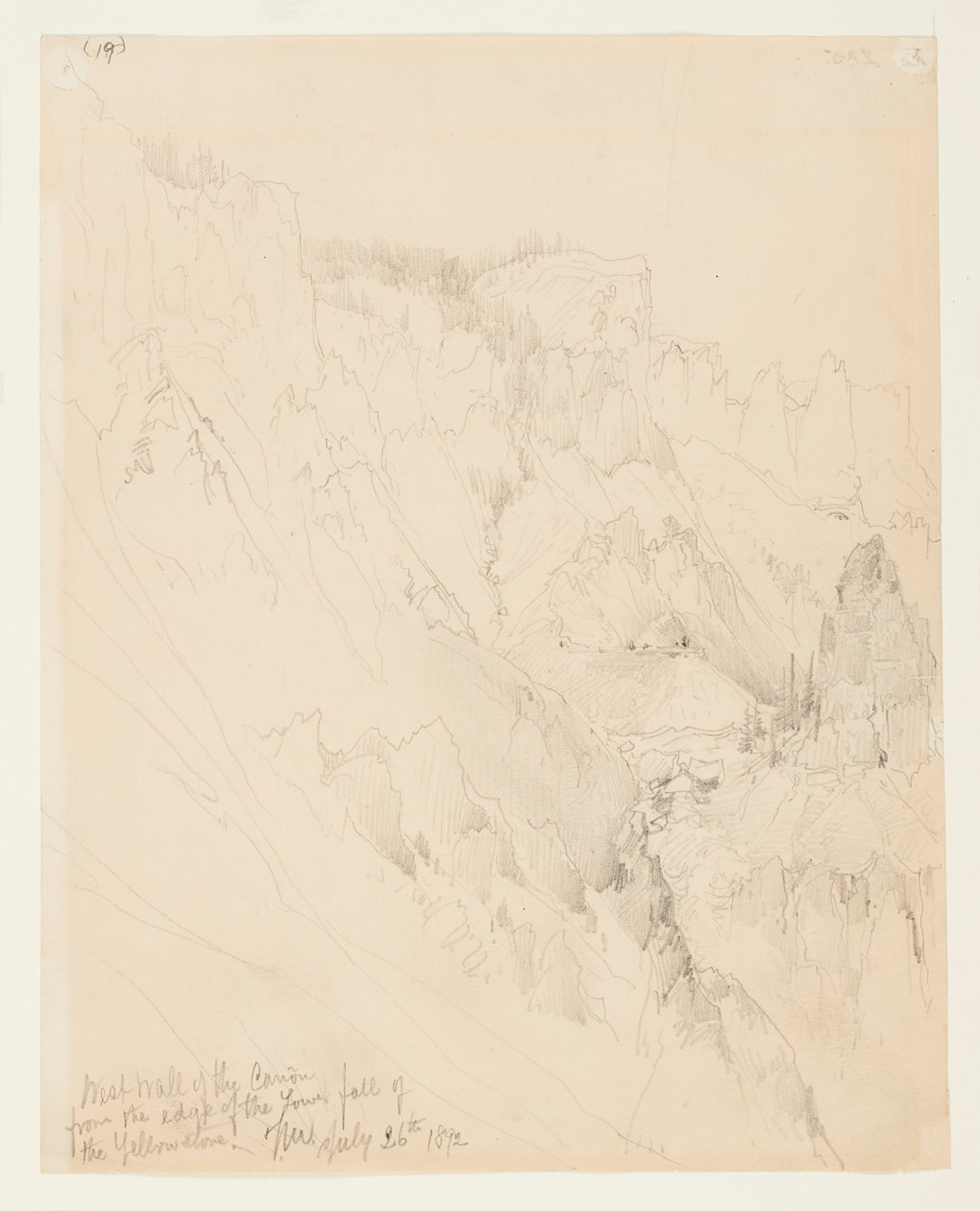 Západní stěna kaňonu, Yellowstone od Thomas Moran
