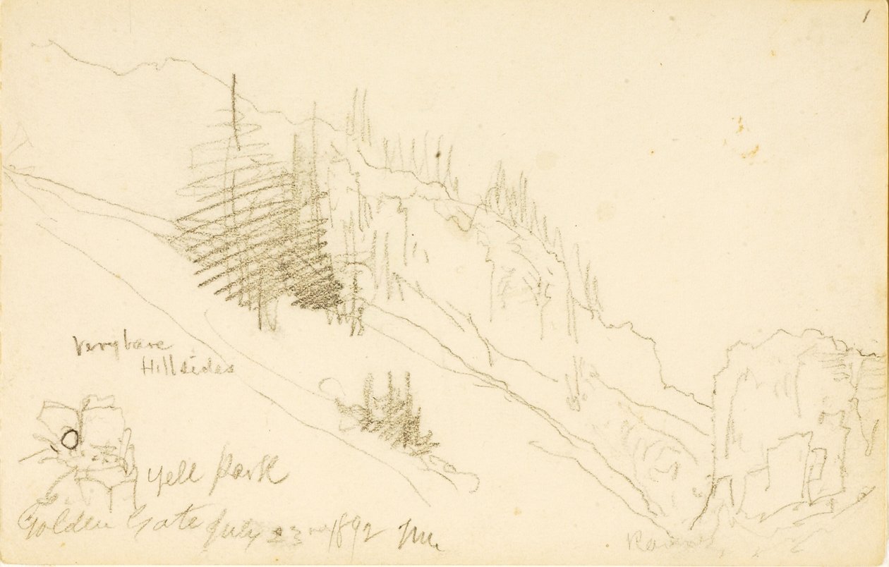 Yellowstonský park, Golden Gate od Thomas Moran