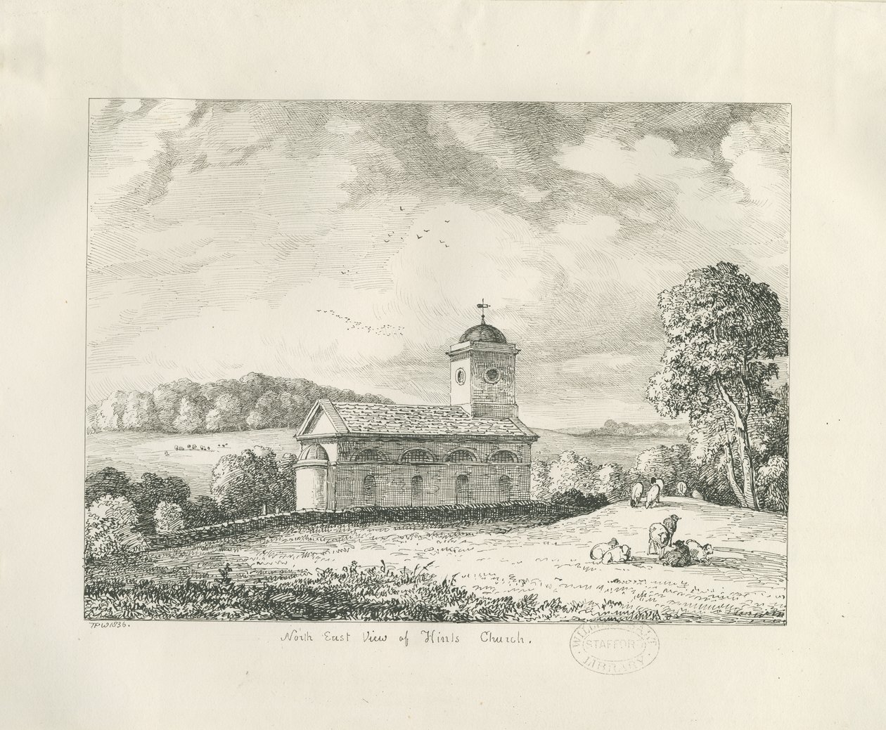 Církev rad: kresba perem od Thomas Peploe Wood