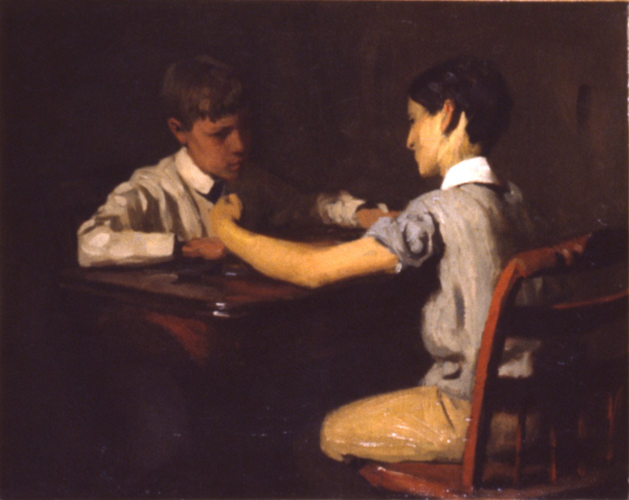 Hráči dáma, ca. 1895. od Thomas Pollock Anshutz