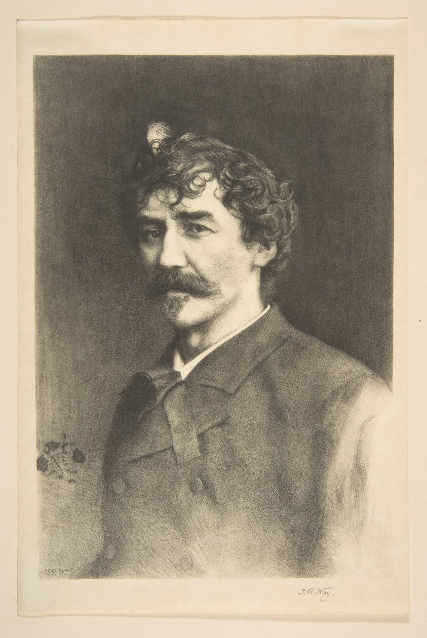 Whistler with the White Lock, nedatováno. od Thomas Robert Way