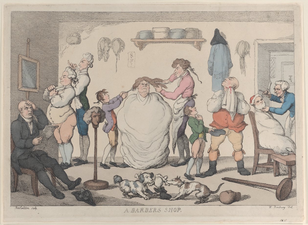 Holičství, 1811., 1811. od Thomas Rowlandson