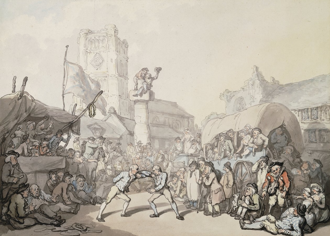 Cornish Wrestling Match, od Thomas Rowlandson
