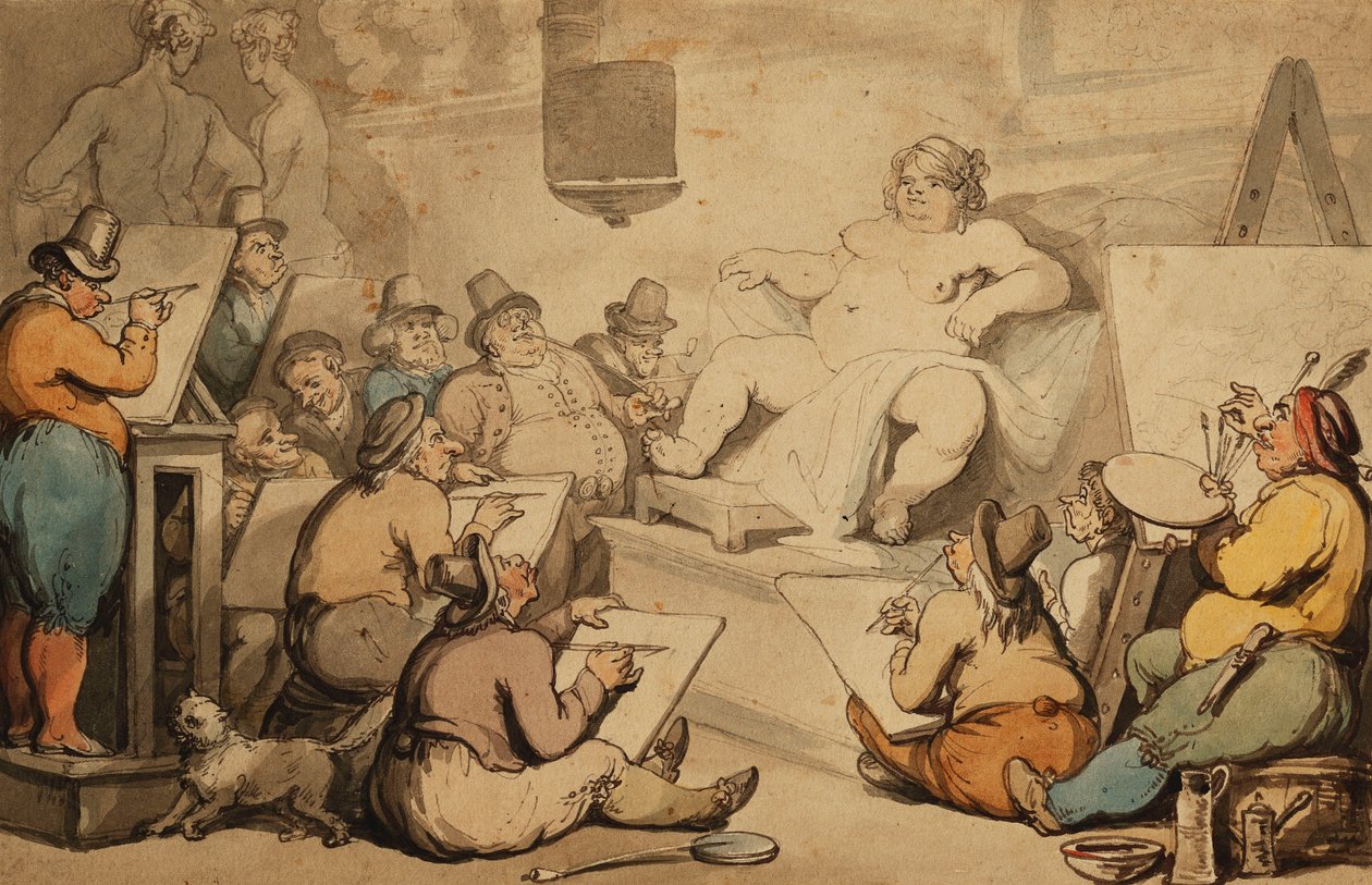 holandská akademie, od Thomas Rowlandson