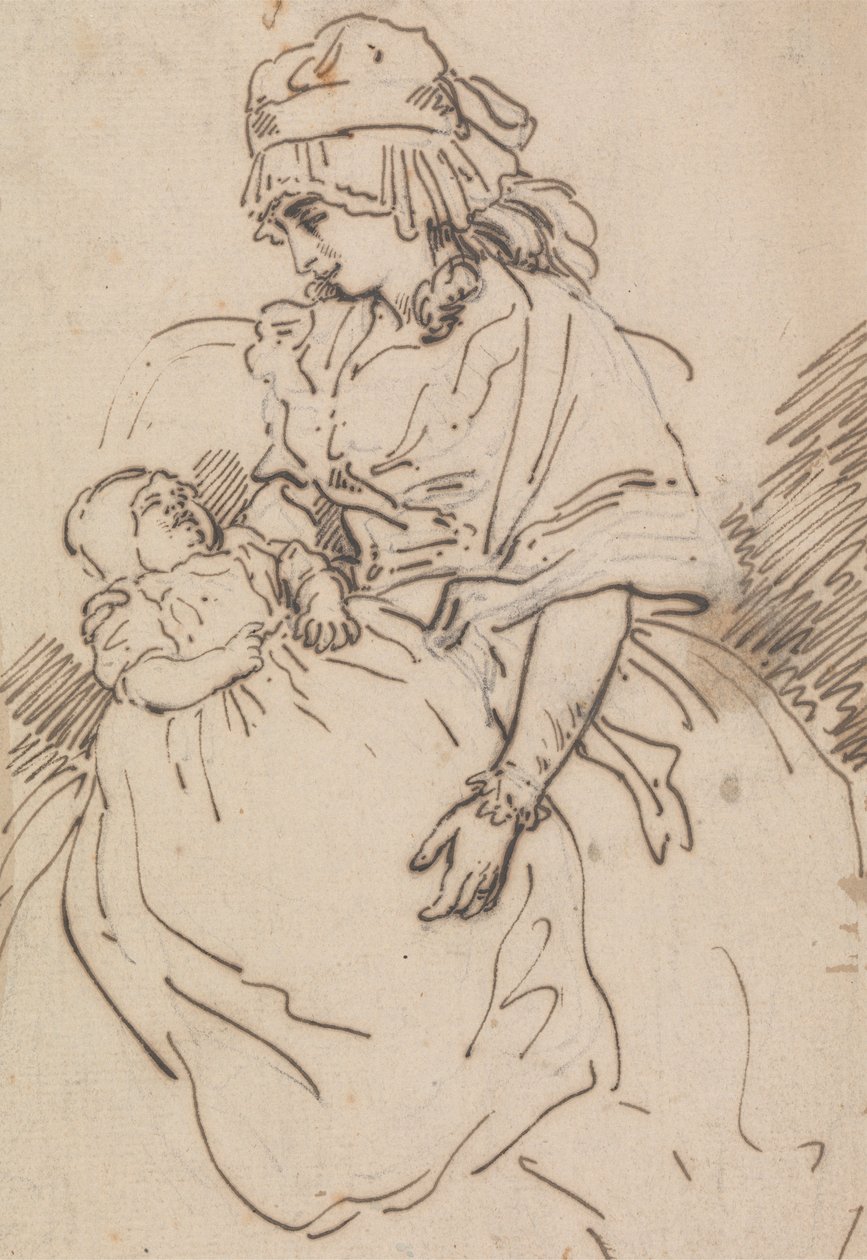 Matka a dítě od Thomas Rowlandson
