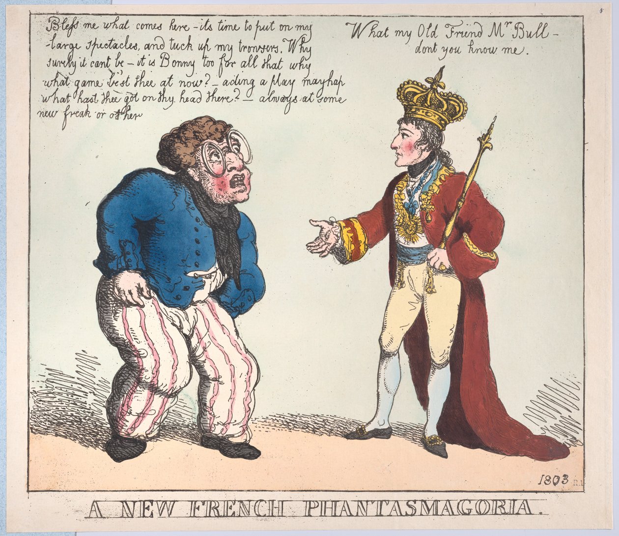 Nová francouzská fantasmagorie, 1803, 1803. od Thomas Rowlandson