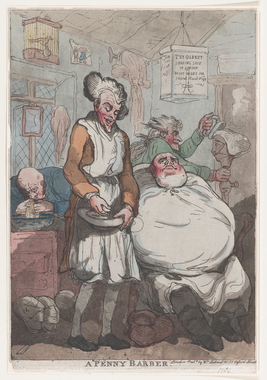 A Penny Barber, 1789., 1789. od Thomas Rowlandson