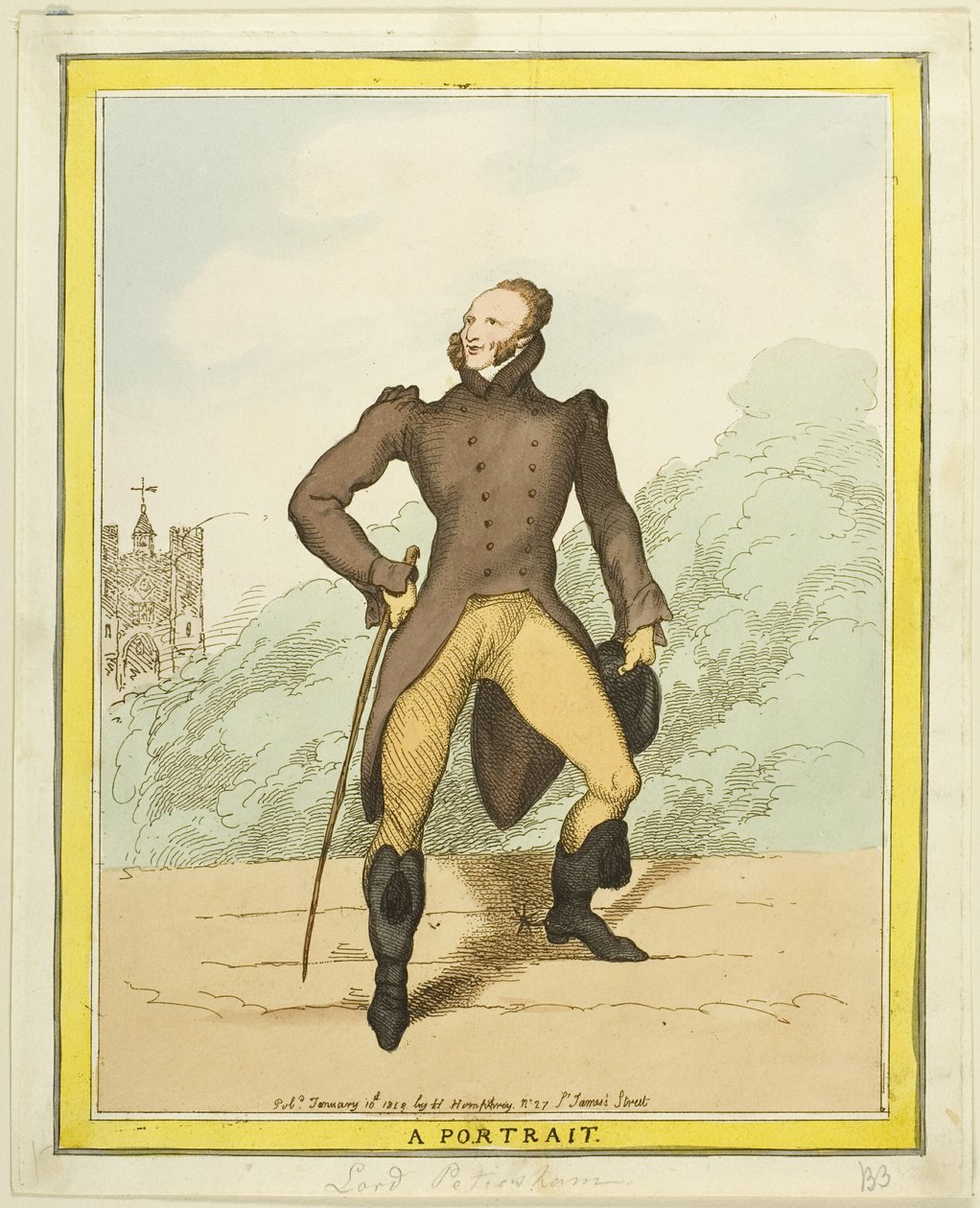 Portrét: Lord Petersham od Thomas Rowlandson