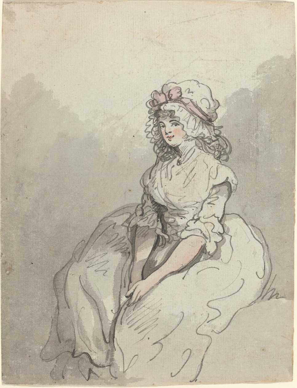 Mladá anglická kráska od Thomas Rowlandson