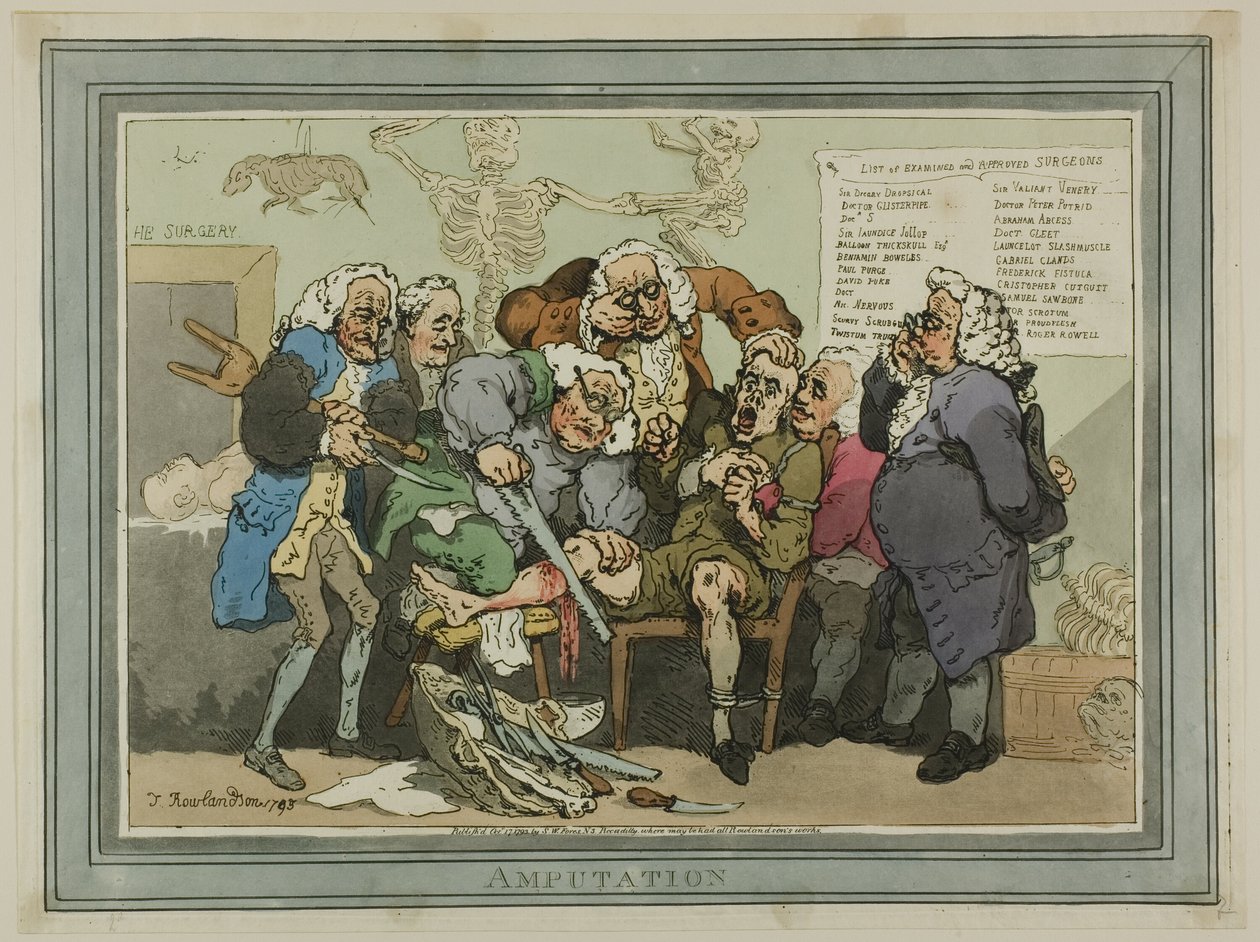 Amputace od Thomas Rowlandson