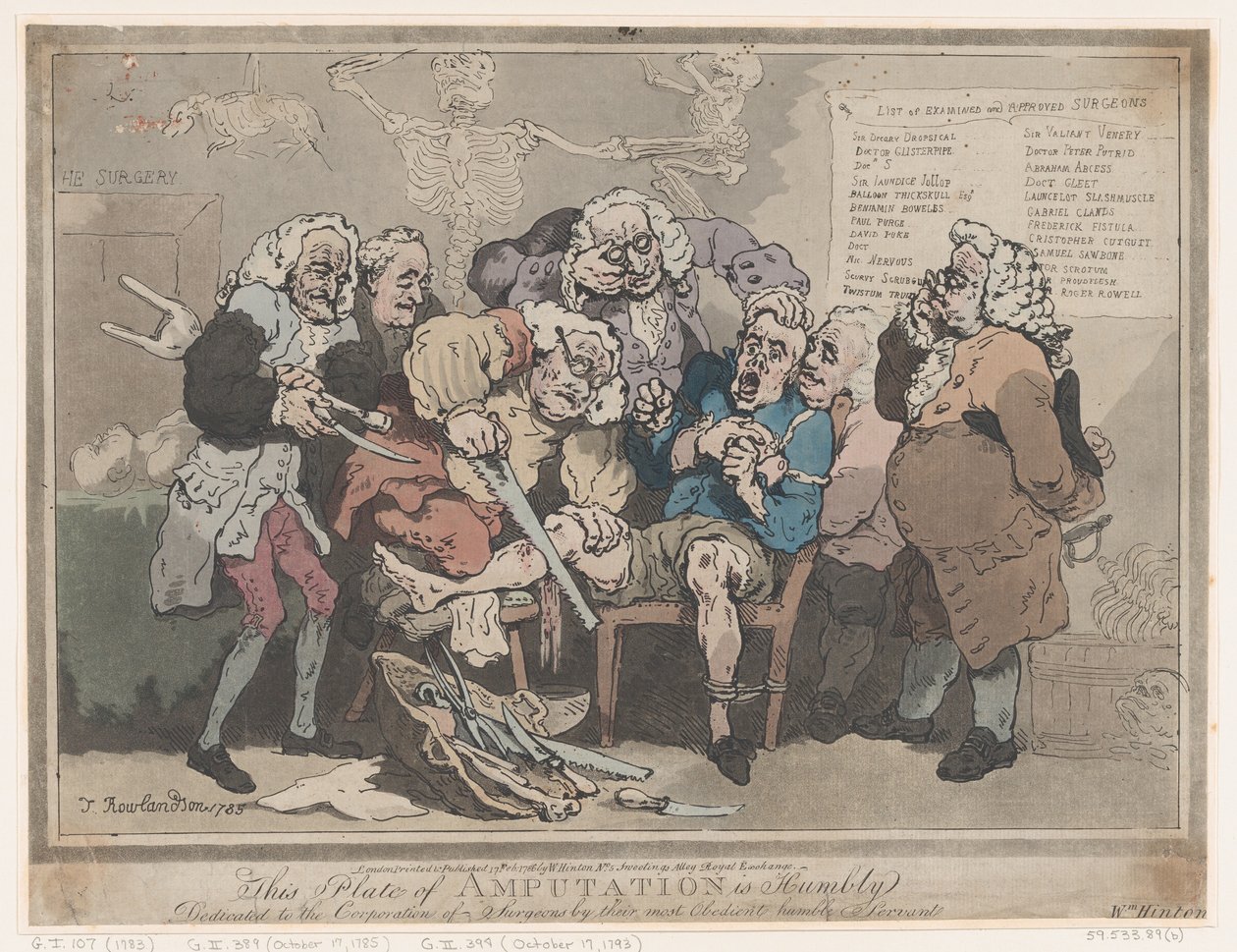 Amputace, 17. února 1786., 17. února 1786. od Thomas Rowlandson
