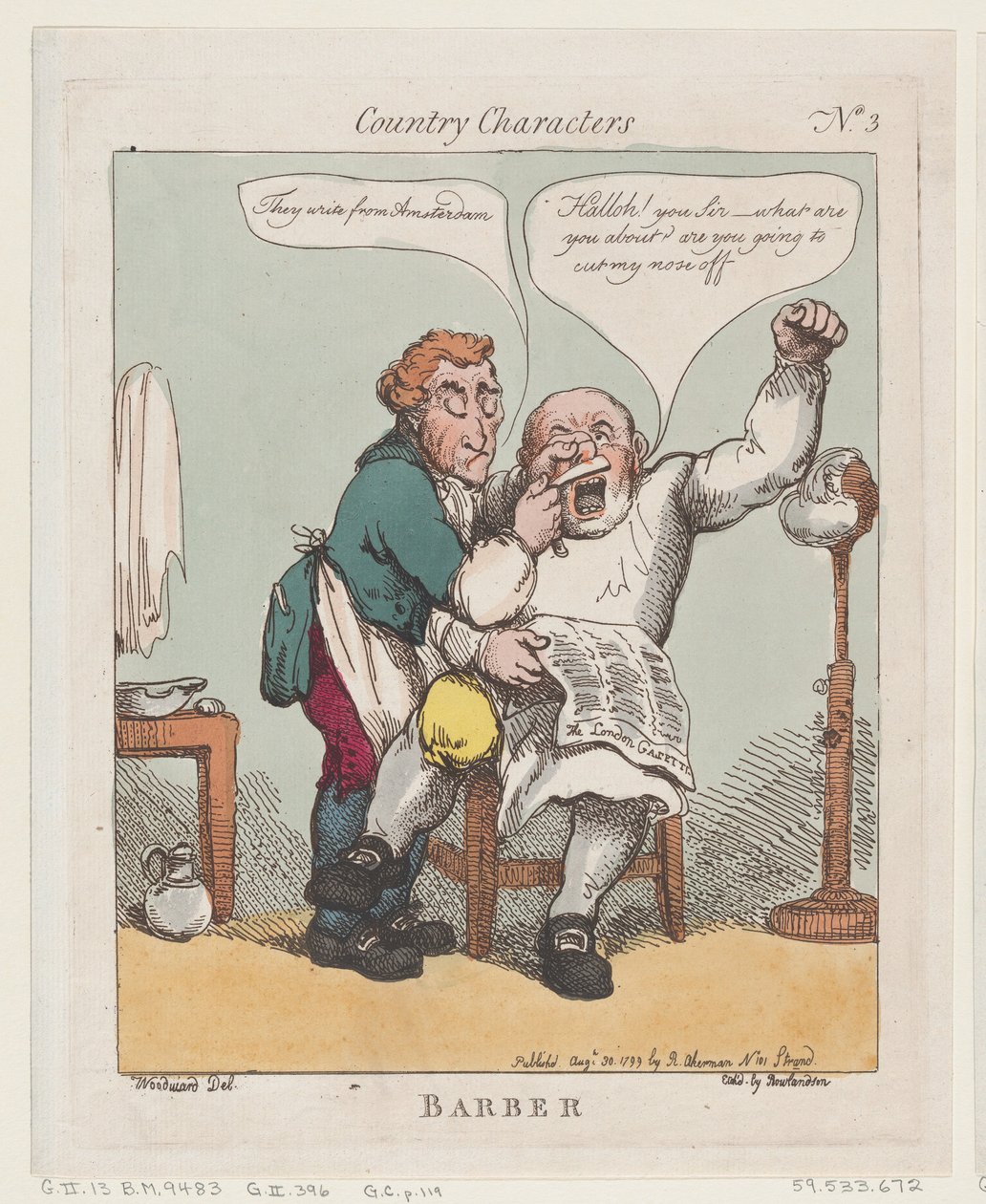 Holič, 30. srpna 1799, 30. srpna 1799. od Thomas Rowlandson