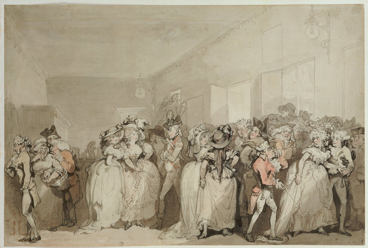Box-Bobby lehátka, 1785 od Thomas Rowlandson