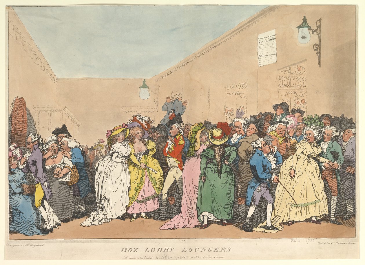Box Lobby Loungers, 5. ledna 1811. od Thomas Rowlandson