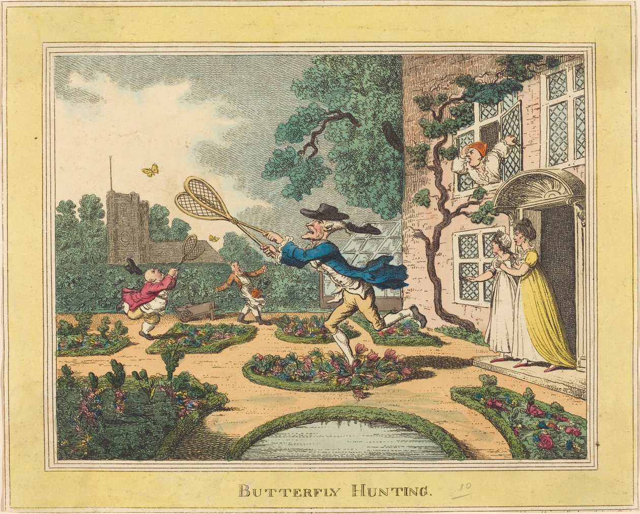 Lov motýlů od Thomas Rowlandson