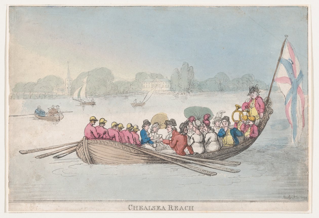 Chelsea Reach, 1799., 1799. od Thomas Rowlandson