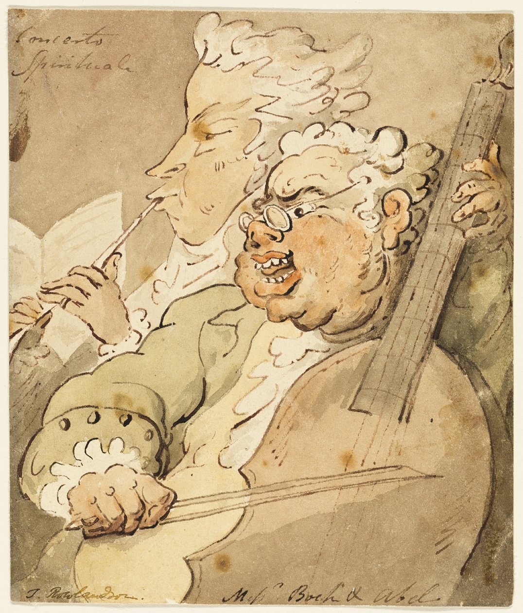 Concerto Spirituale [s] posly Bochem a Abelem od Thomas Rowlandson