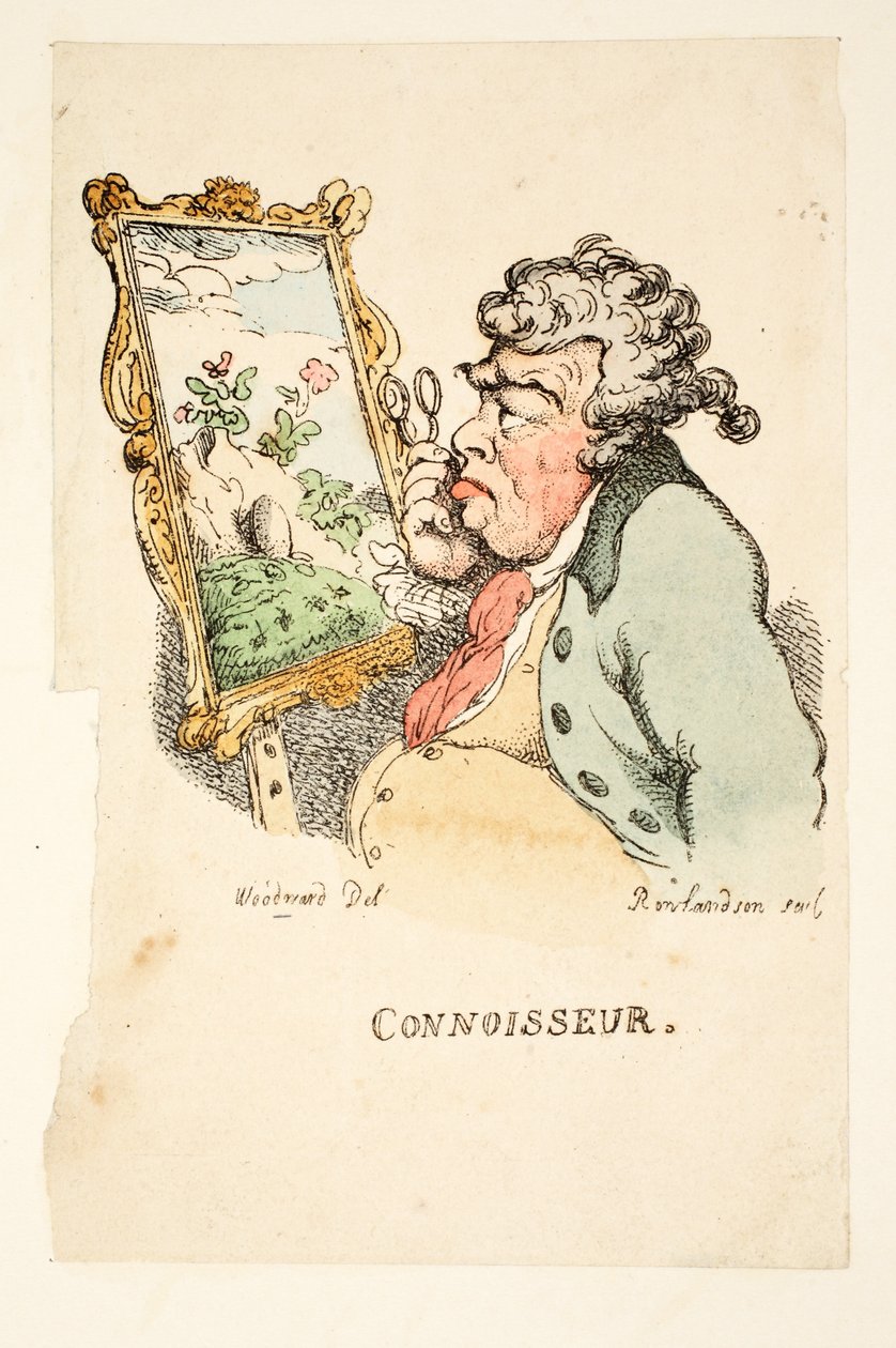 Znalec, (ručně barevná rytina) od Thomas Rowlandson