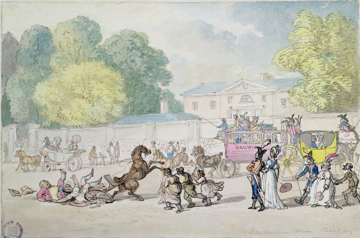 Devonshire House, Piccadilly od Thomas Rowlandson