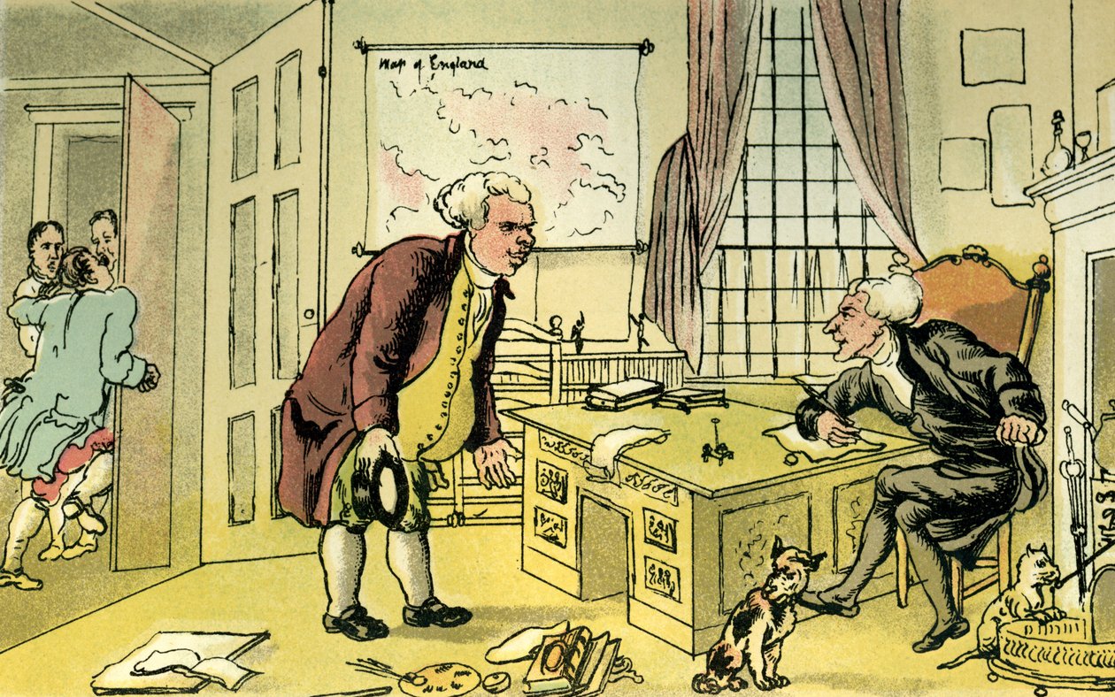 "Dr Syntax a knihkupec" od Thomas Rowlandson