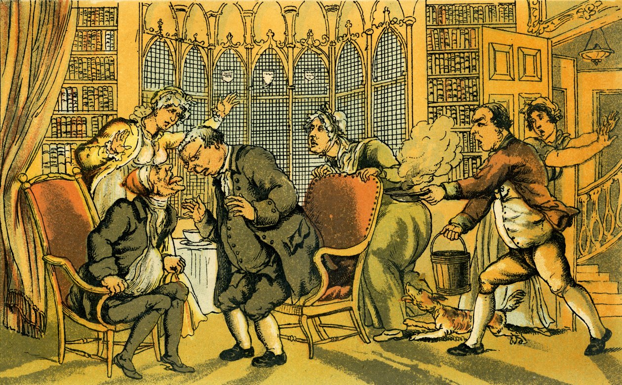 "Dr Syntax v ohrožení" od Thomas Rowlandson