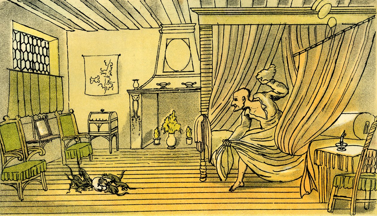 "Doktor Syntax ztratil paruku" od Thomas Rowlandson