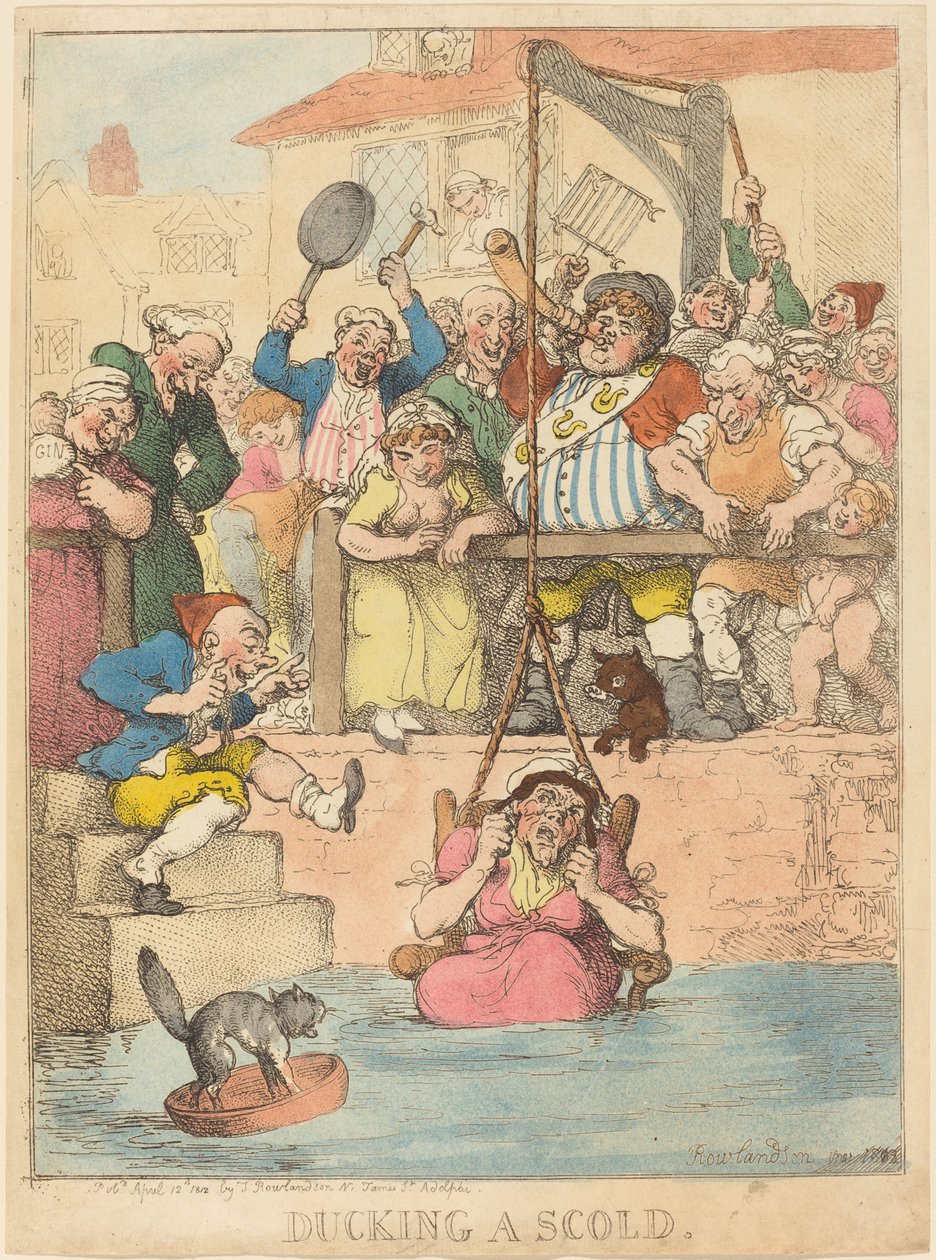 Vyhýbání se nadávce od Thomas Rowlandson
