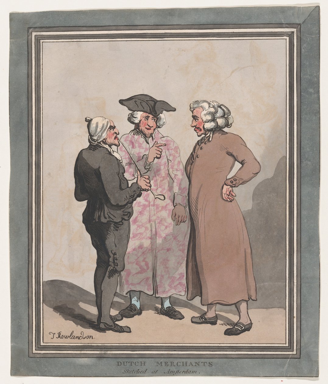 Holandští obchodníci načrtnutý v Amsterdamu, 1796-97., 1796-97. od Thomas Rowlandson