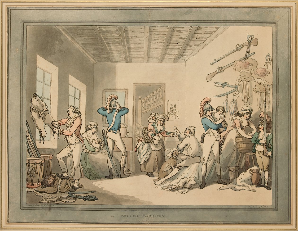 Anglická kasárna, 1788 od Thomas Rowlandson