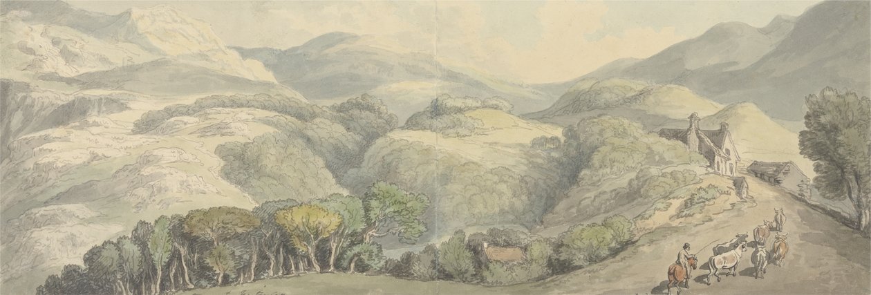 Vstup do Festiniogu ve Walesu od Thomas Rowlandson