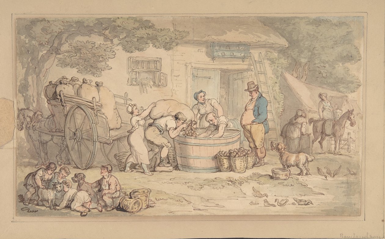 Zemědělská scéna, 1780-1827. od Thomas Rowlandson
