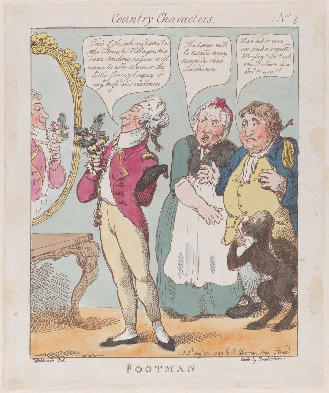 Footman, 30. srpna 1799, 30. srpna 1799. od Thomas Rowlandson