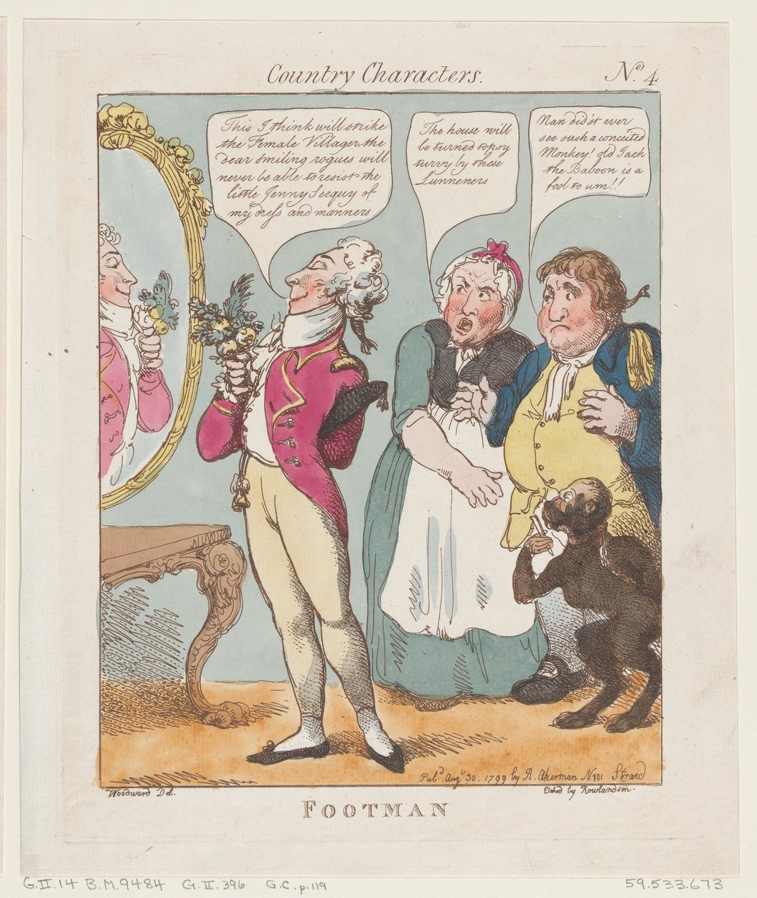 Footman, 30. srpna 1799, 30. srpna 1799. od Thomas Rowlandson