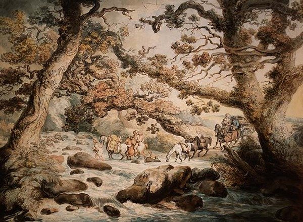 Procházení proudu od Thomas Rowlandson