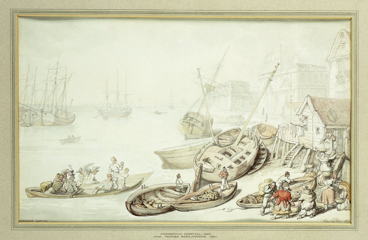 Greenwichská nemocnice, 1822 od Thomas Rowlandson