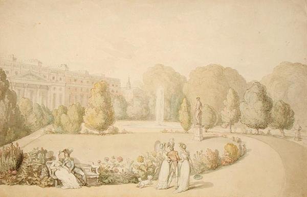 Palác Hampton Court, The Garden Front od Thomas Rowlandson