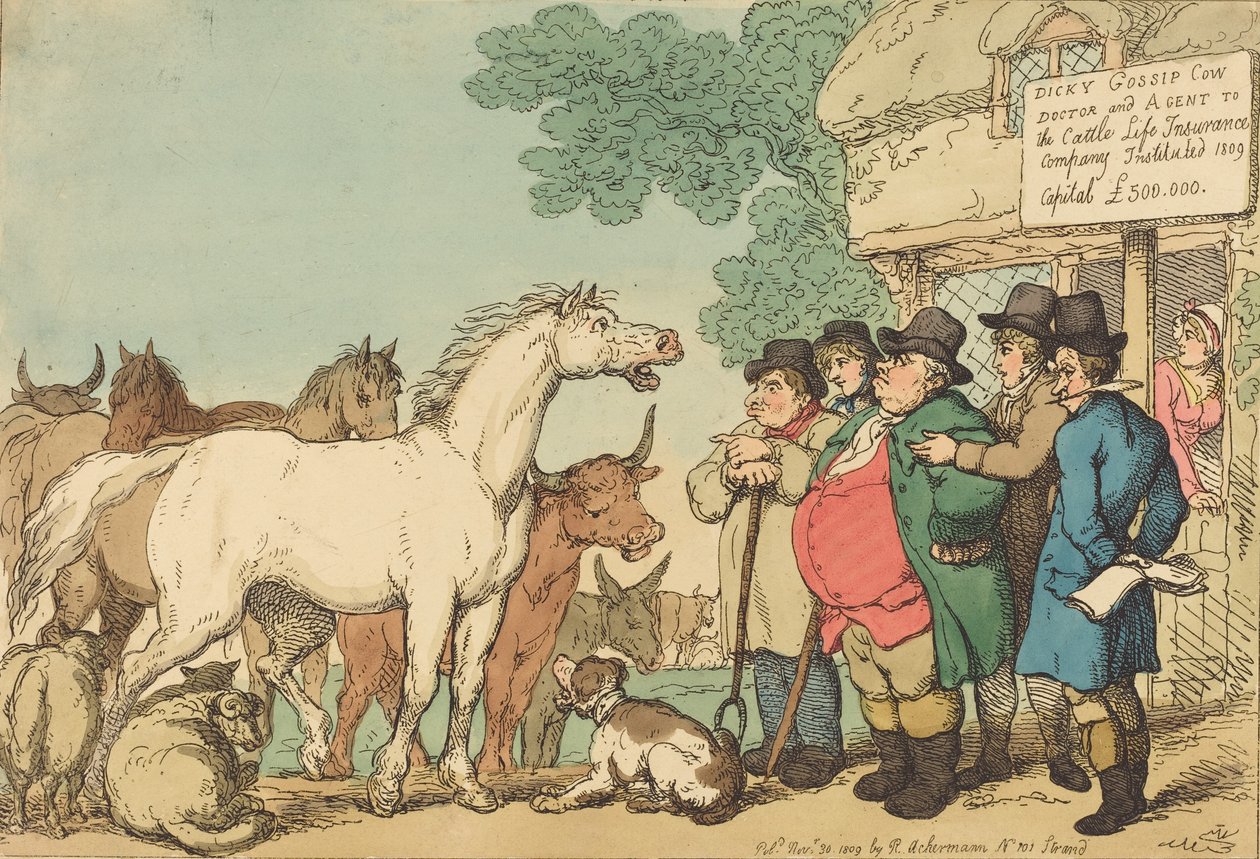 Pojistitelný dobytek, publikoval 1809. od Thomas Rowlandson