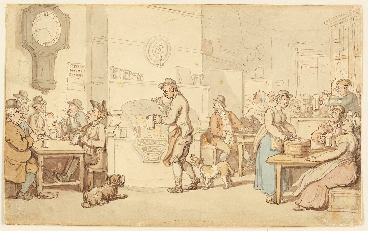 Interiér hostince od Thomas Rowlandson