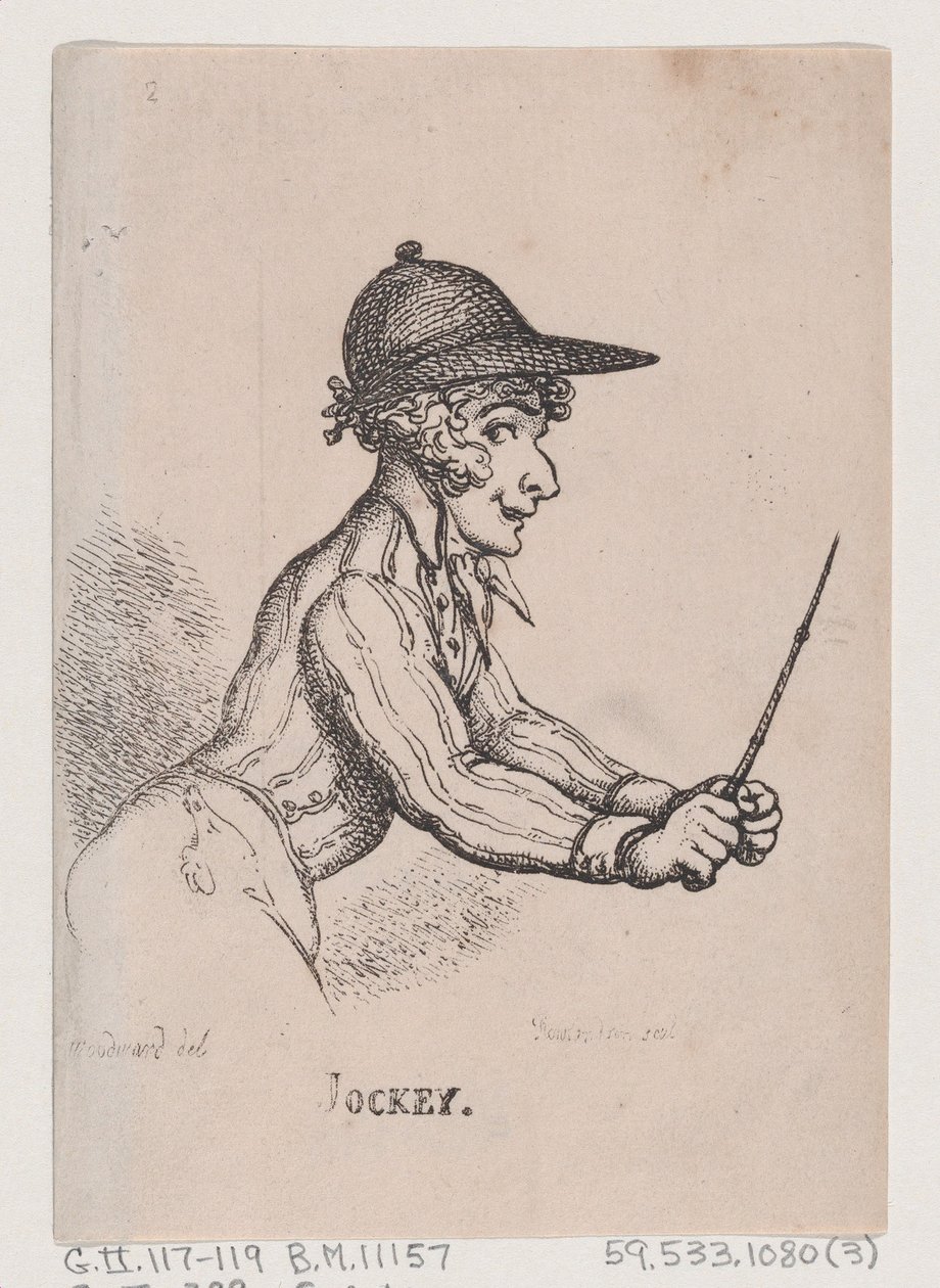 Žokej, duben 1808, duben 1808. od Thomas Rowlandson