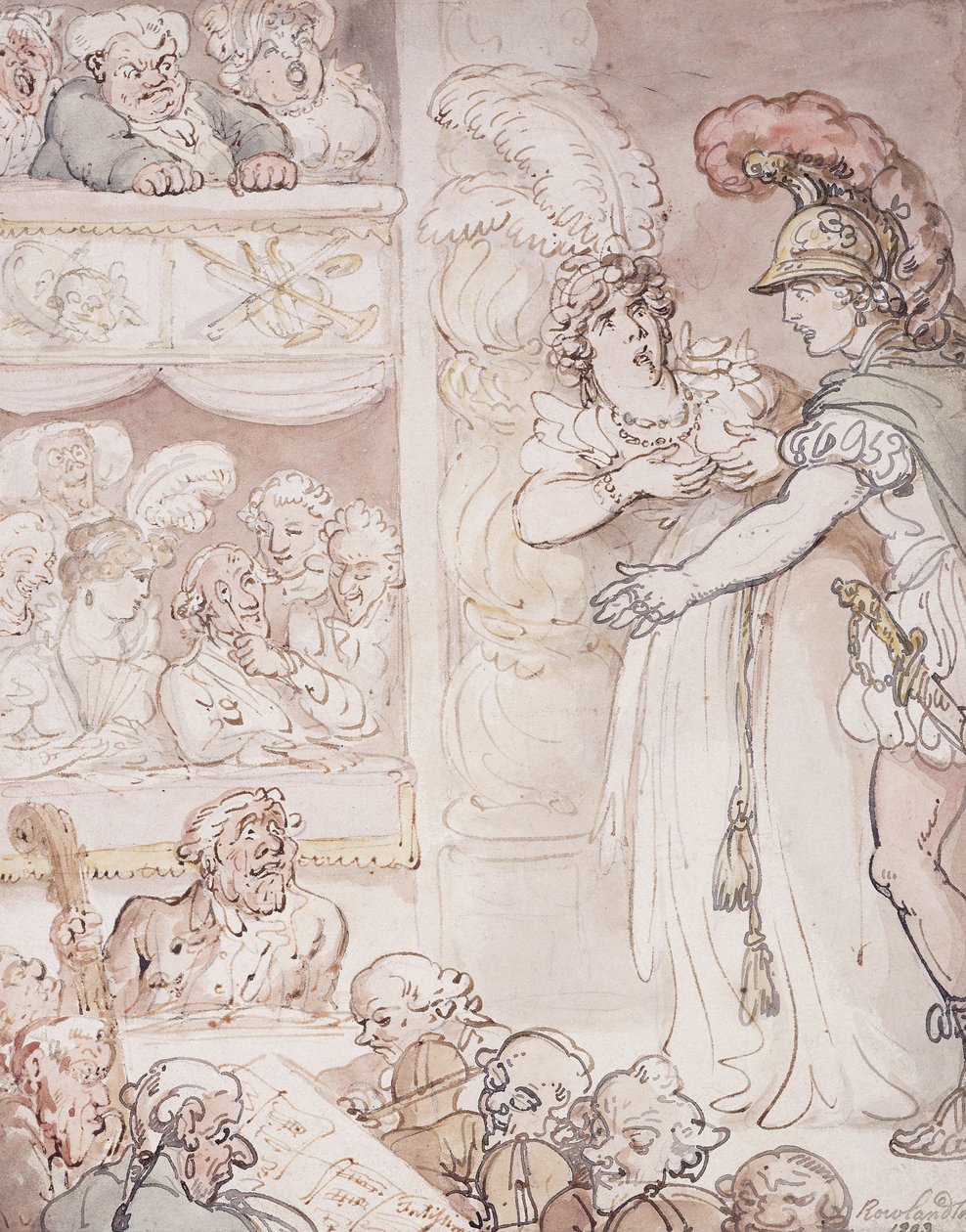John Bull v Opeře, 1803 od Thomas Rowlandson