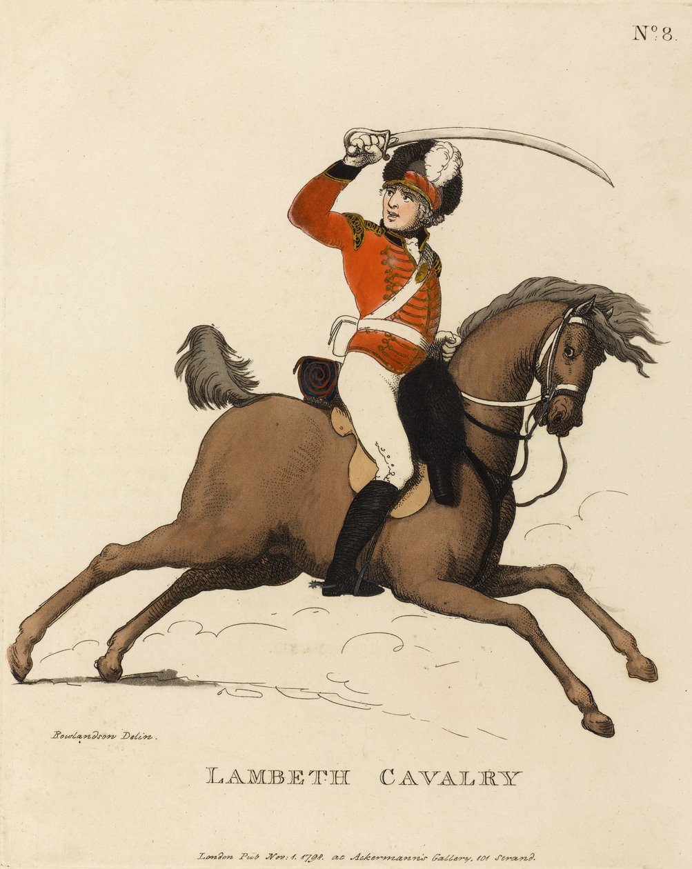 Lambeth Cavalry, kolem roku 1799 od Thomas Rowlandson